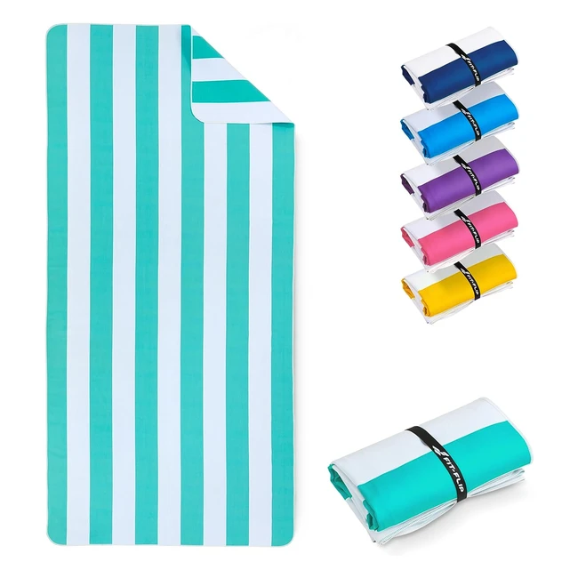 FitFlip Telo Mare Microfibra Leggero Fine e Asciugatura Rapida 200cmx90cm