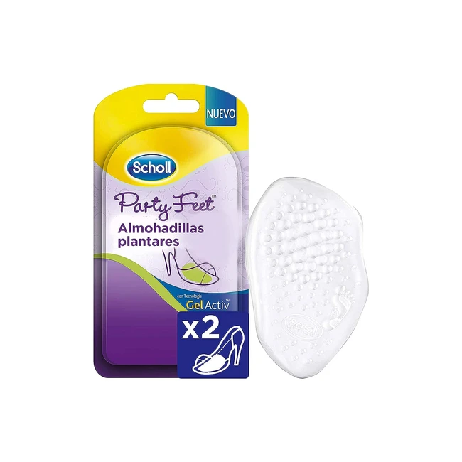 Scholl Party Feet Almohadillas Plantares Invisibles - Protección y Confort para tus Pies - Pack 2 Almohadillas