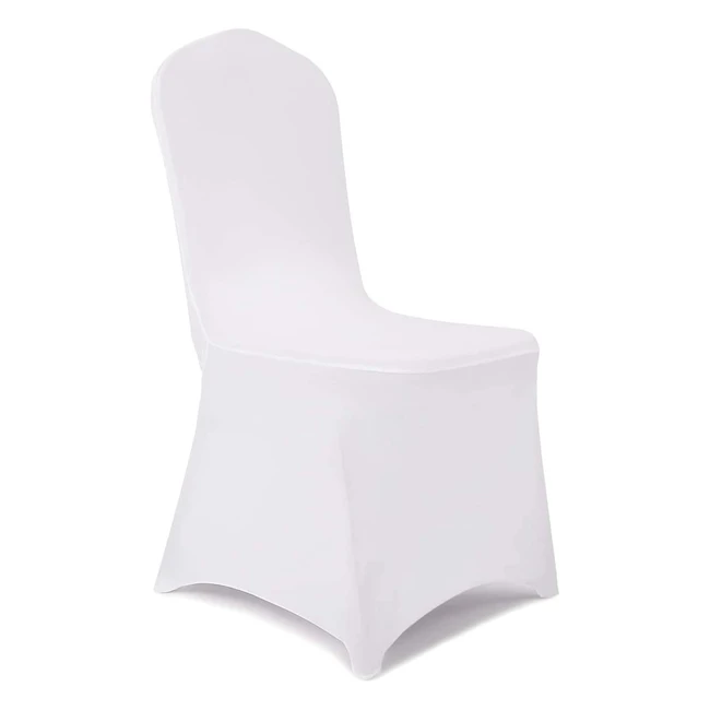 Global Golden Chair Covers - Wedding 50pcs - White Polyester Spandex - Stretchab