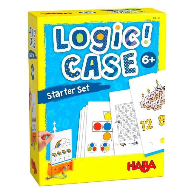 HABA Logic Case Starter Set 6 - Jeu d'énigmes et de logique - Jeu de voyage - Jeu solo - Petit format - 6 ans