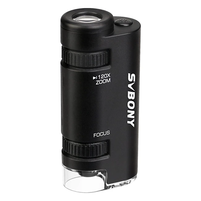 SVBONY SV603 Pocket Microscope 60x120x Aspherical Handheld Microscopes