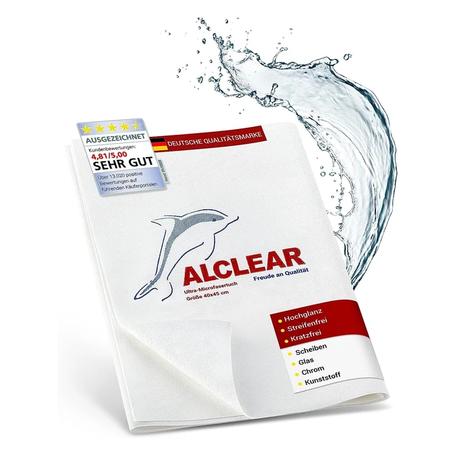 Alclear Car Microfibre Cloth Dry Miracle | 60x40cm | Blau Weiß