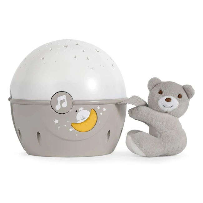 Luz Nocturna Chicco Next2Stars Neutra - Proyector Star Light para Cunas y Cunas - Sensor de Sonido - 3 Efectos de Luz y Música