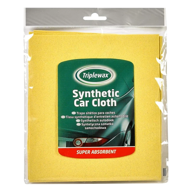 Triplewax Synthetic Super Absorbent Car Cloth - Quick Drying Lint-Free Streak-