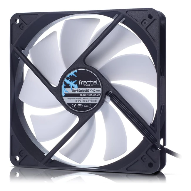 Fractal Design Silent Series R3 140mm FDFANSSR3140WT - Langlebige Riflelager, leiser Betrieb
