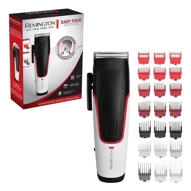 Tondeuse Cheveux Remington Spécial Dégradé - Lames Acier Auto-Affûtées - 21 Sabots - Sans Fil