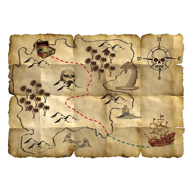 Mapa del Tesoro Pirata 7659 - Descubre el Tesoro Oculto