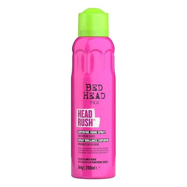 Bed Head by Tigi Headrush Shine Hair Spray 200ml - Smooth, Shiny Hair