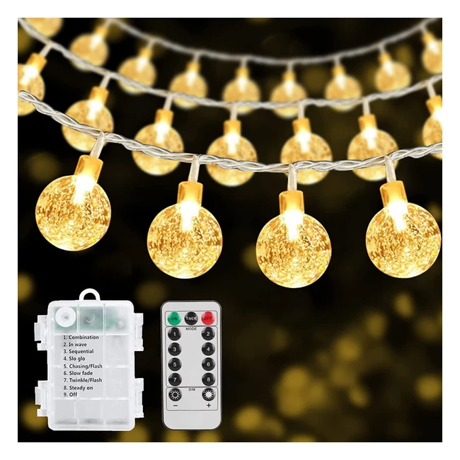 Guirnalda Luces 12m 100LED con Control Remoto - Modelo de Luces Decorativas de Navidad