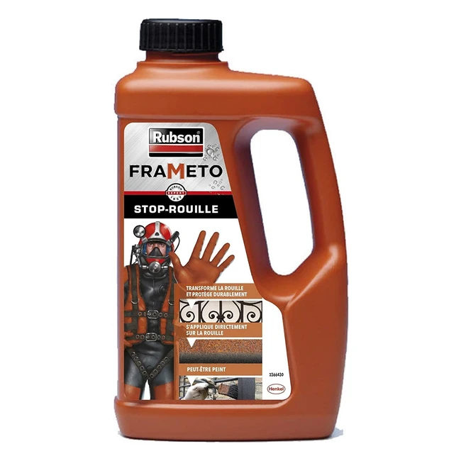 Rubson Frameto Stoprouille - Bidon 1L - Traitement Antirouille Intérieur et Extérieur - Effet Immédiat