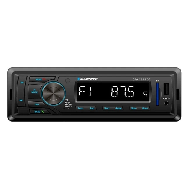 Autorradio Blaupunkt BPA1119BT 1 DIN Bluetooth USB Negro