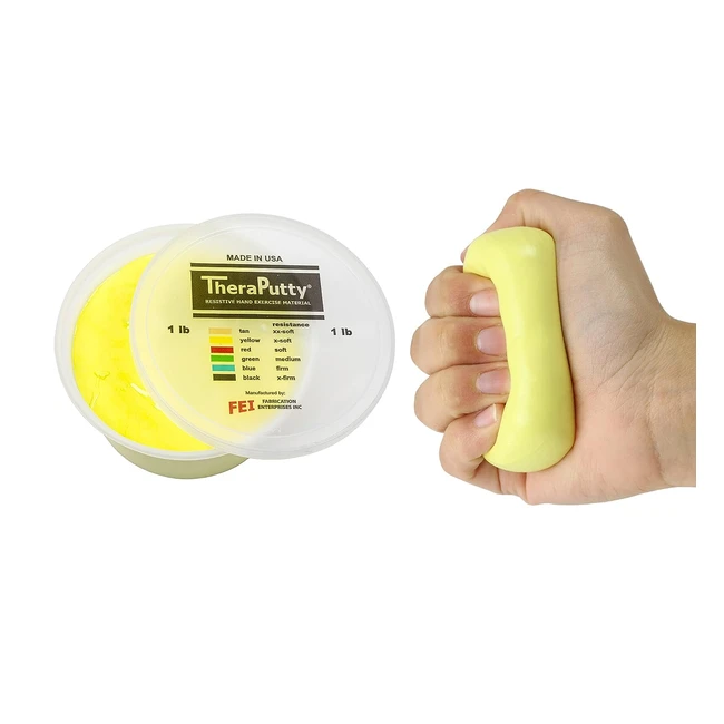 Cando Theraputty 450 g Gelb - Leichtes Therapieknetmasse fr Finger und Hand