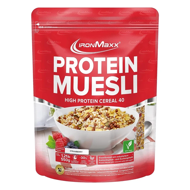 IronMaxx Protein Msli - 48 Sojaprotein ideal fr Muskelaufbau und Gewichtsv