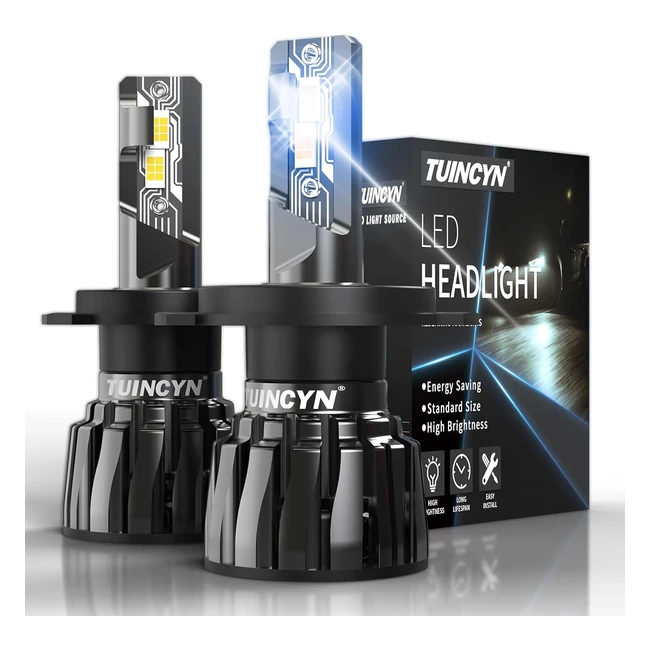 Bombillas LED H4 Tuincyn 16000lm 80W 400 de Brillo - Kit de Conversión de Lámparas de Faros LED - Ref. 11 - 6000K