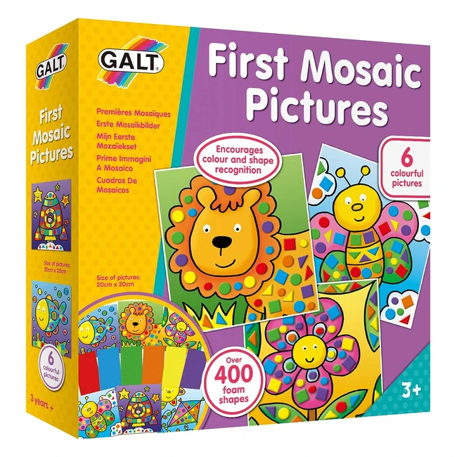Galt Toys First Mosaic Pictures - Creative Activity Set for Kids (Ages 3+)