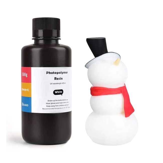 Elegoo RSine ABSlike - Impression 3D LCD - Résine Photopolymère - Blanc 500g