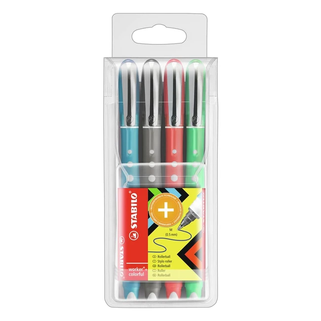 Stabilo Worker Roller Estuche 4 Colores Multicolor - Escritura Supersuave