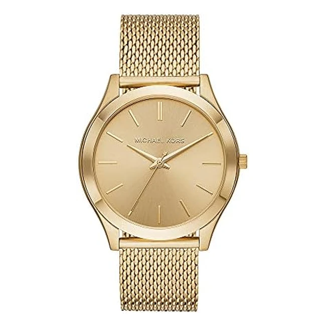 Michael Kors Herrenuhr Slim Runway Edelstahl 44mm, Quarzwerk, 3 Zeiger