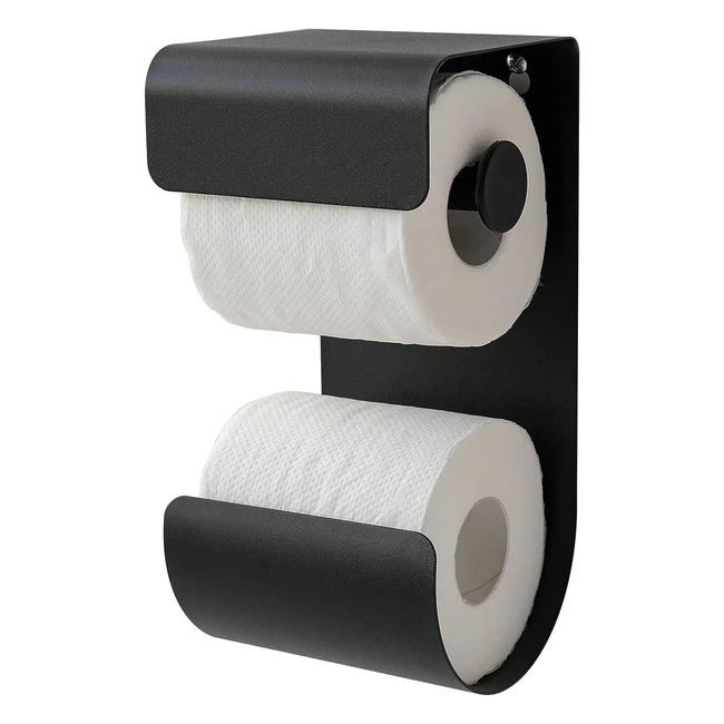 Porte-rouleau papier toilette mtal noir Sealskin Brix - Design compact et l