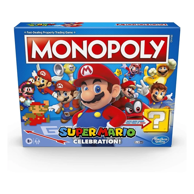 Monopoly Super Mario Celebration Edition Board Game - Ages 8+ - Video Game Sound Effects