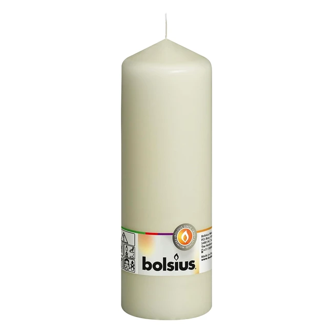Vela Bolsius 103615570105 para interiores y exteriores - 200 x 70 mm - Marfil
