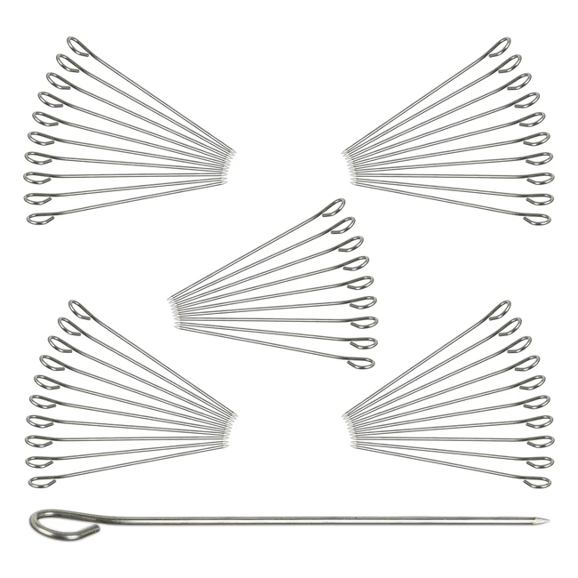Spiedini in Acciaio Inossidabile per Involitini - Set di 50 Aghi - L 11 cm - Arg