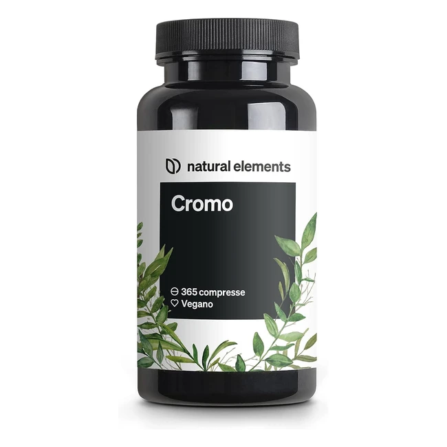 Cromo Picolinato di Cromo - Alto Dosaggio 200g - 365 Compresse - Vegano