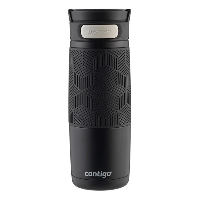 Contigo Transit Autoseal Travel Mug - Stainless Steel Thermal Mug - Leakproof Tumbler - Matte Black - 470ml