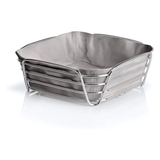 Cestino per il pane Blomus Delara in acciaio - 26x26x9 cm - Rimovibile e lavabil