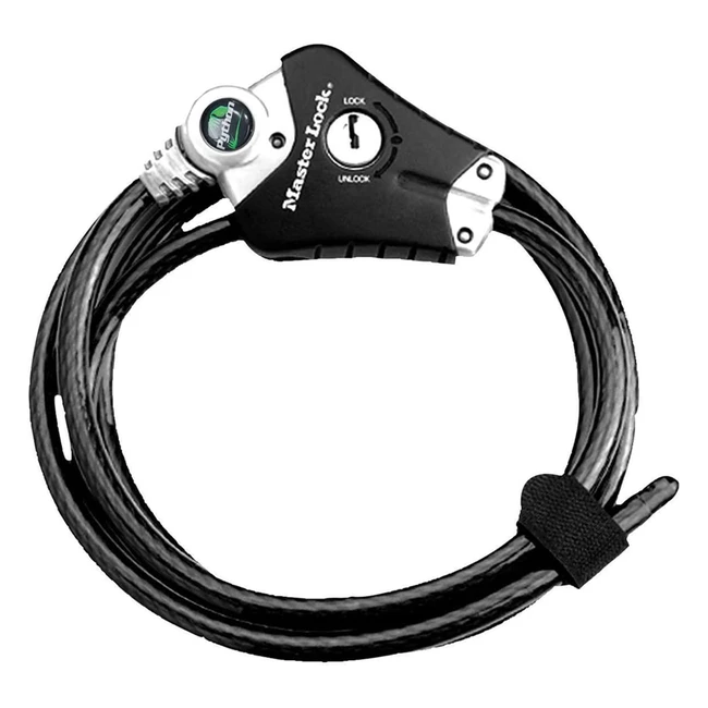 Master Lock Security Cable 8428EURDPRO - Adjustable Locking Cable - Ideal for Sports Equipment, Tools, and Outdoor Furniture