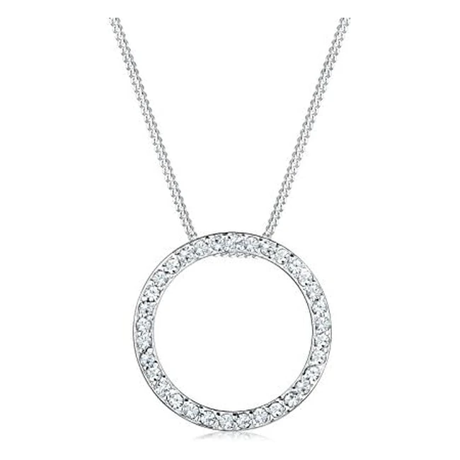 Collar de plata de ley 925 con cristales - Elli