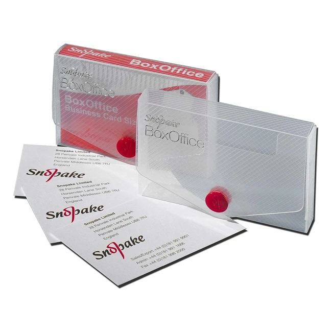 Snopake 15mm Business Card BoxOffice - Clear (Pack of 5) - 13729 - Organize and Protect Your Business Cards