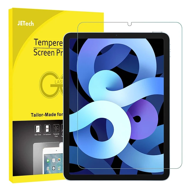 JETech iPad Air 54 109 Zoll Modell 20222020 Schutzfolie aus gehärtetem Glas HD klar 1er Pack