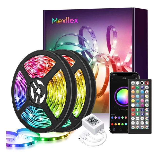 LED Strip 30m 2x15m Bluetooth RGB LED Streifen Farbwechsel Lichterkette
