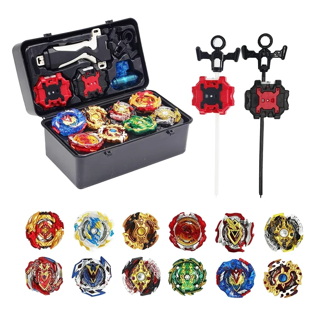Gytobytle 12in1 Bey Peonzas - Conjunto de Peonza Juguetes con Casilla Metal Fusion Blade