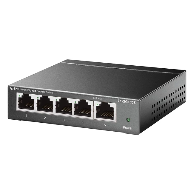 TP-Link TL-SG105S 5-Port Gigabit Ethernet Network Switch - Plug and Play, Energy-Saving