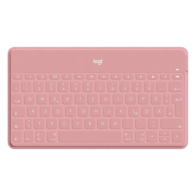 Logitech KeystoGo Wireless Tablet Keyboard - Ultraleicht, Langlebiger Akku, für Tablet und Smartphone - QWERTZ Layout - Schwarz