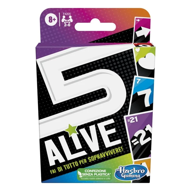 5 Alive Gioco di Carte Hasbro Gaming - Ritmo Incalzante - Bambini e Famiglie - D