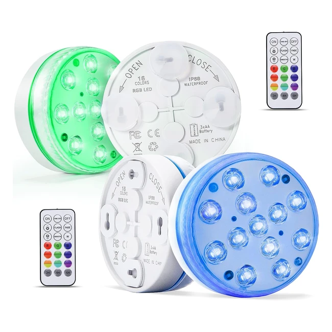 Luces Piscina LED Sumergibles - Control Remoto - RGB - Alta Calidad