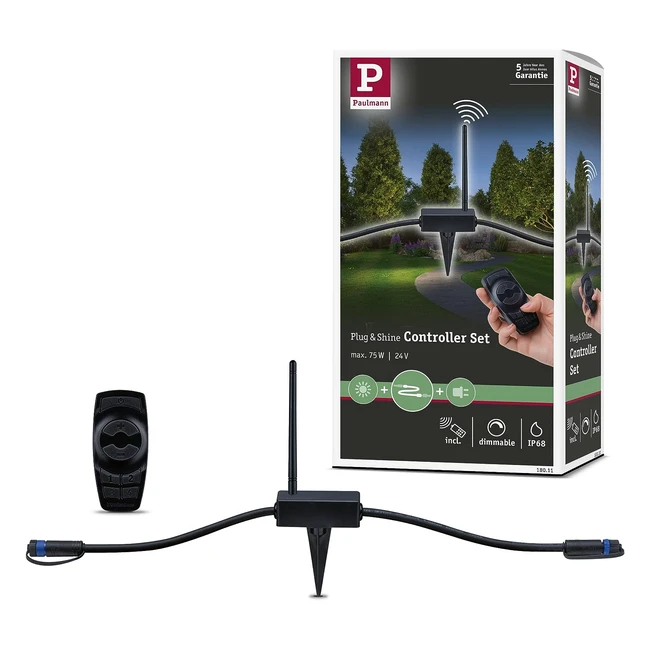 Contrleur Plugshine Paulmann 18011 avec tlcommande IP68 433MHz - Noir