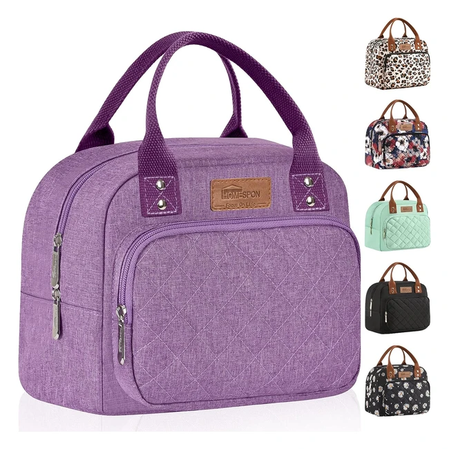 Sac Isotherme Repas Homespon pour Femme Homme - Grande Capacit - Couleur Viole