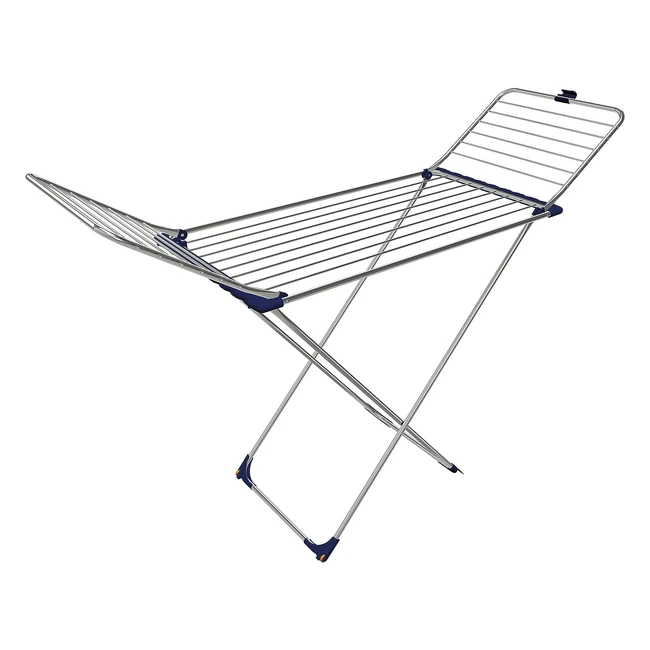 Gimi Max Stendibiancheria da Pavimento in Acciaio Inox e Alluminio - Spazio di Stenditura 20m