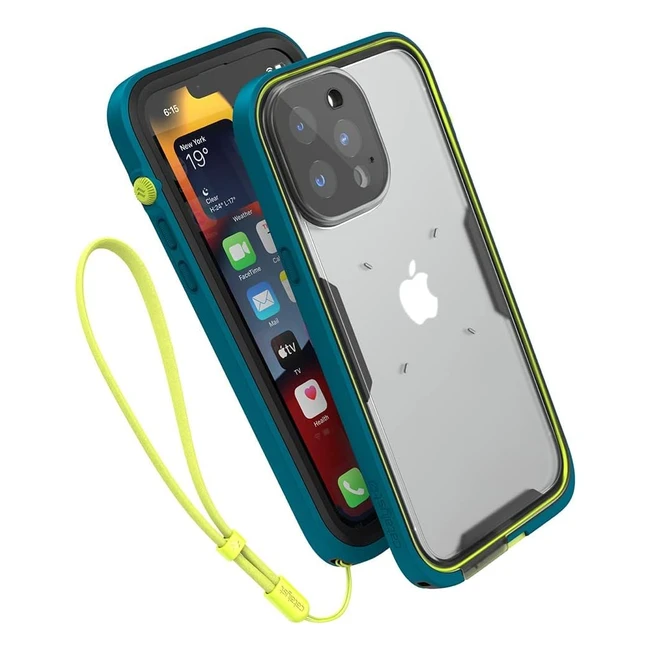 Funda impermeable Catalyst para iPhone 13 Pro Max, resistente a caídas de 65 pies, trasera transparente, azul marino