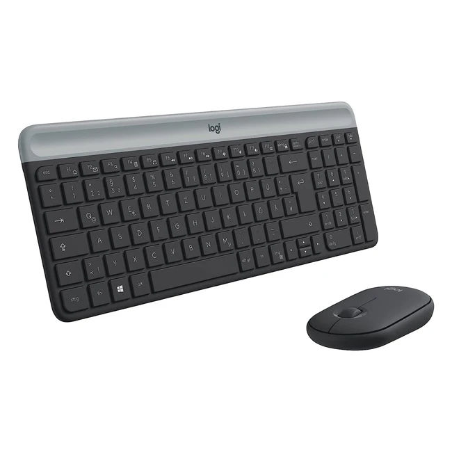 Logitech MK470 Combo - Kabelloses Tastatur und Maus Set 24 GHz Verbindung be