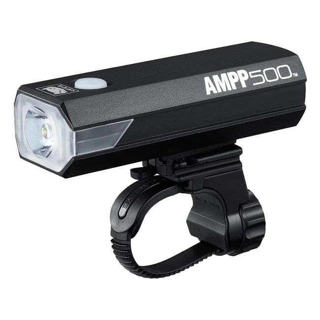 Cateye Unisexs Ampp 500 Front Bicycle Light - Black, One Size - High Output, Wide Beam, Waterproof