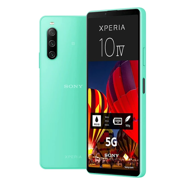 Sony Xperia 10 IV 5G Smartphone, OLED Display, Triple Kamera, 35mm Audio Jack, 5000mAh Akku, Dual-SIM Hybrid, 24+6 Monate Garantie, Amazon Exklusiv - Neu