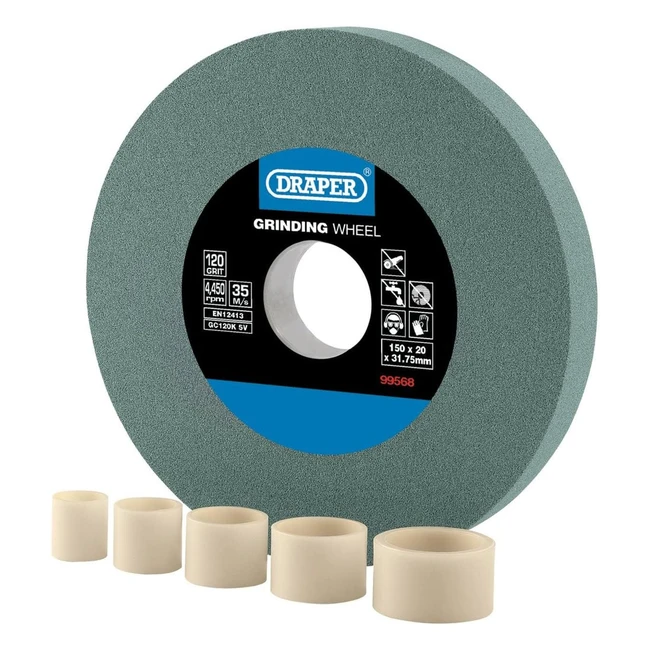 Meule dtabli en carbure de silicium 120g 150mm x 20mm - Draper 99568