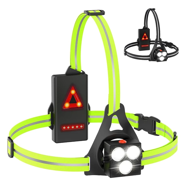 Lampada da Corsa Luce Running Pettorale Upgraded Version 120 Rotazione USB Ric