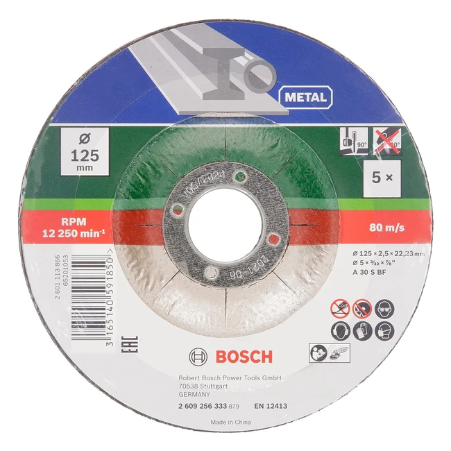 Bosch Trennscheibe fr Metall - Handgefhrte Winkelschleifer - 125mm - 5 Stc