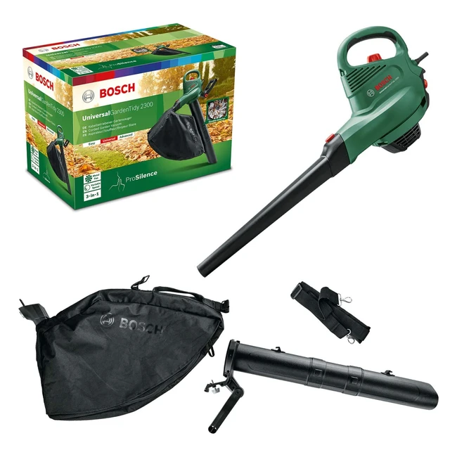 Bosch Home and Garden Elektrischer Laubsauger/Laubbläser UniversalGardenTidy 2300, 2300 W, Fangsack 45 L, Stufenlose Drehzahleinstellung